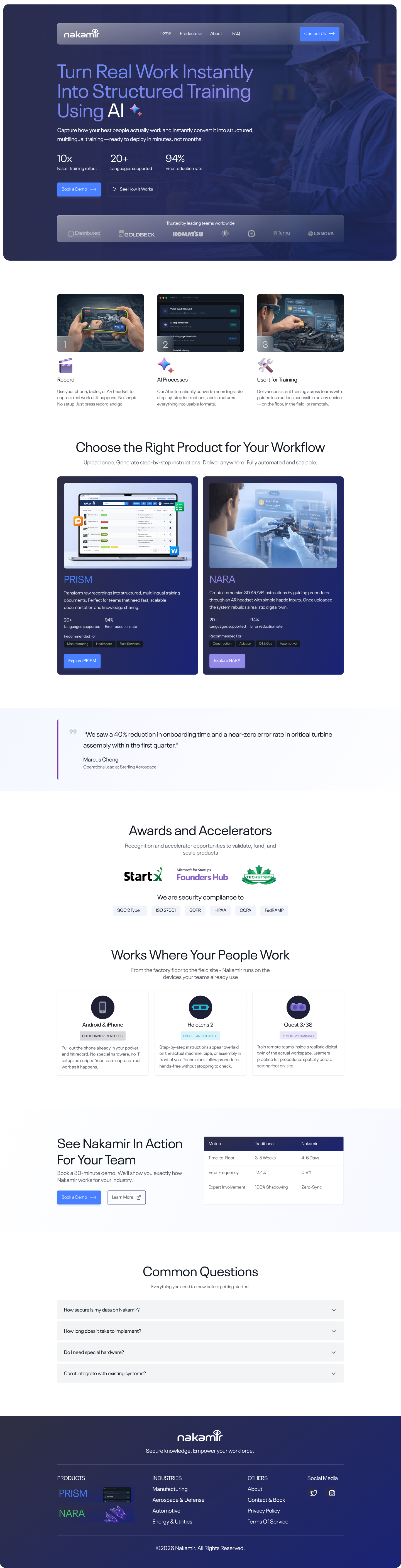 Nakamir Homepage Redesign