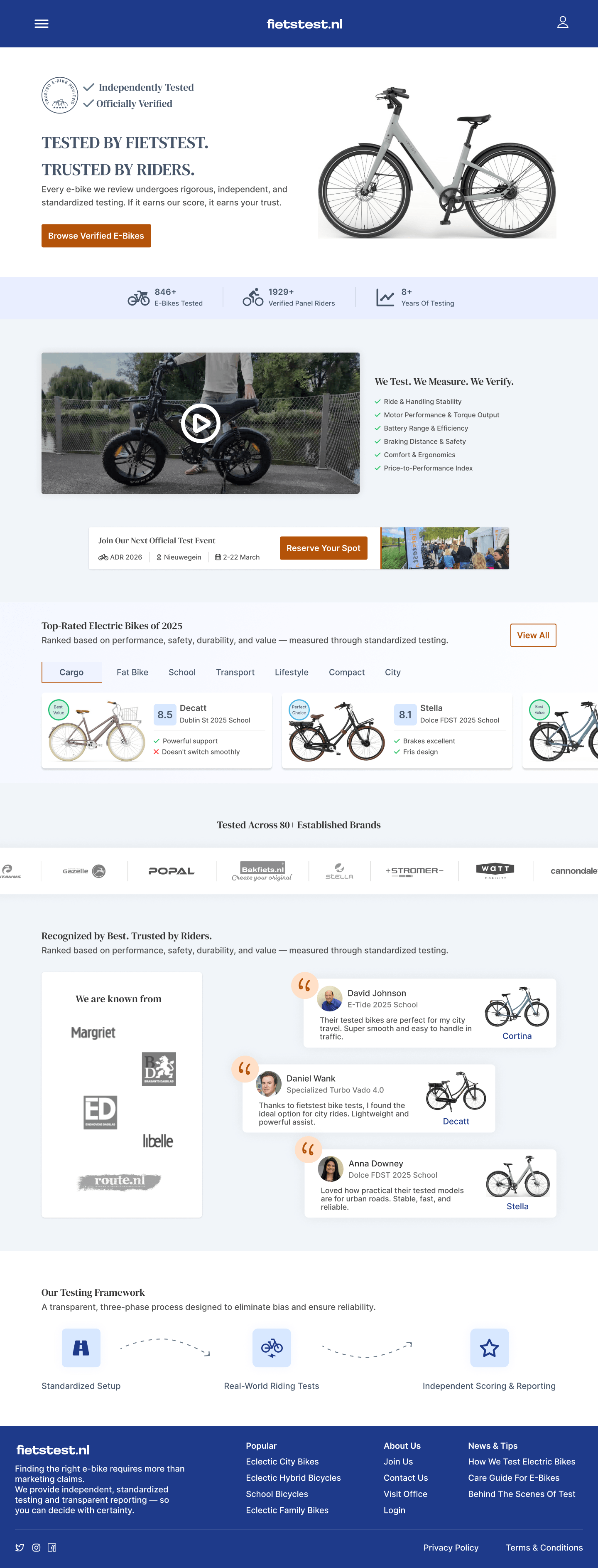 Fietstest Authority Landing